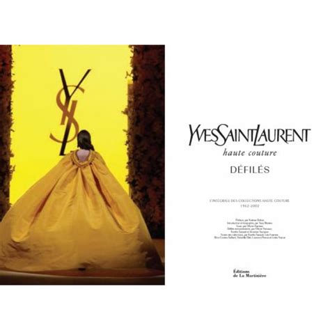 livre yves saint laurent défilé